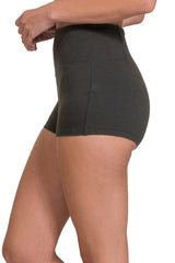 Microfiber Wide Waistband Bike Shorts
