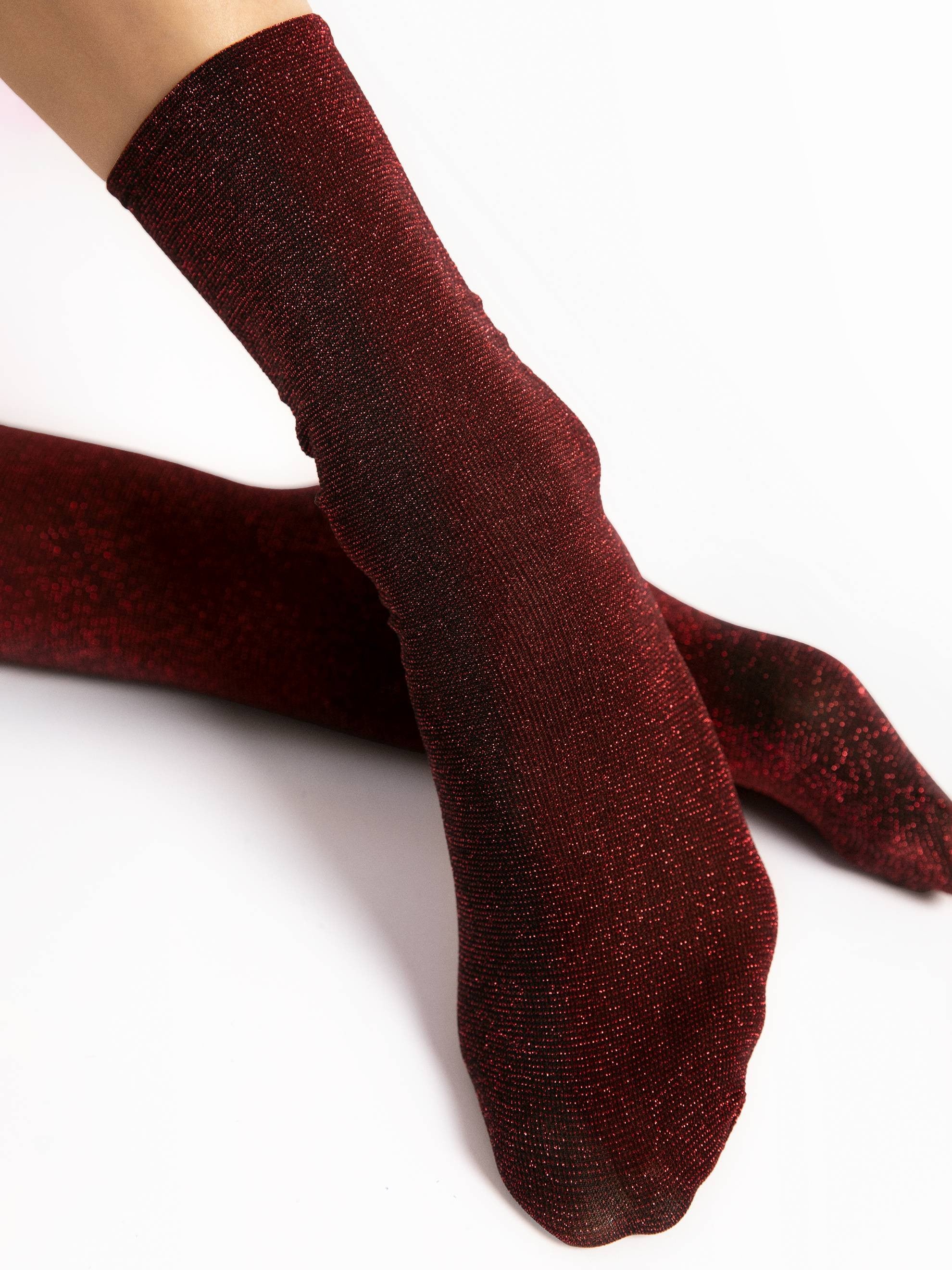 Fiore Iridescent Crew Socks – 60 Den