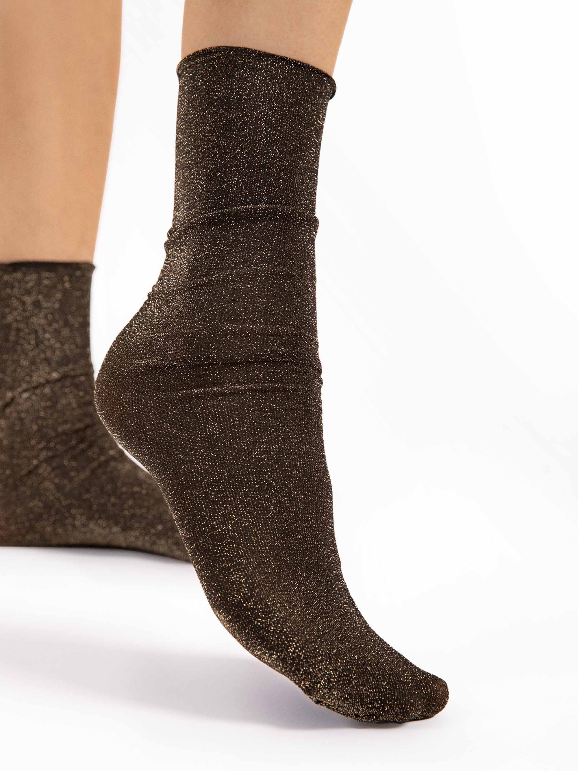 Fiore Iridescent Crew Socks – 60 Den