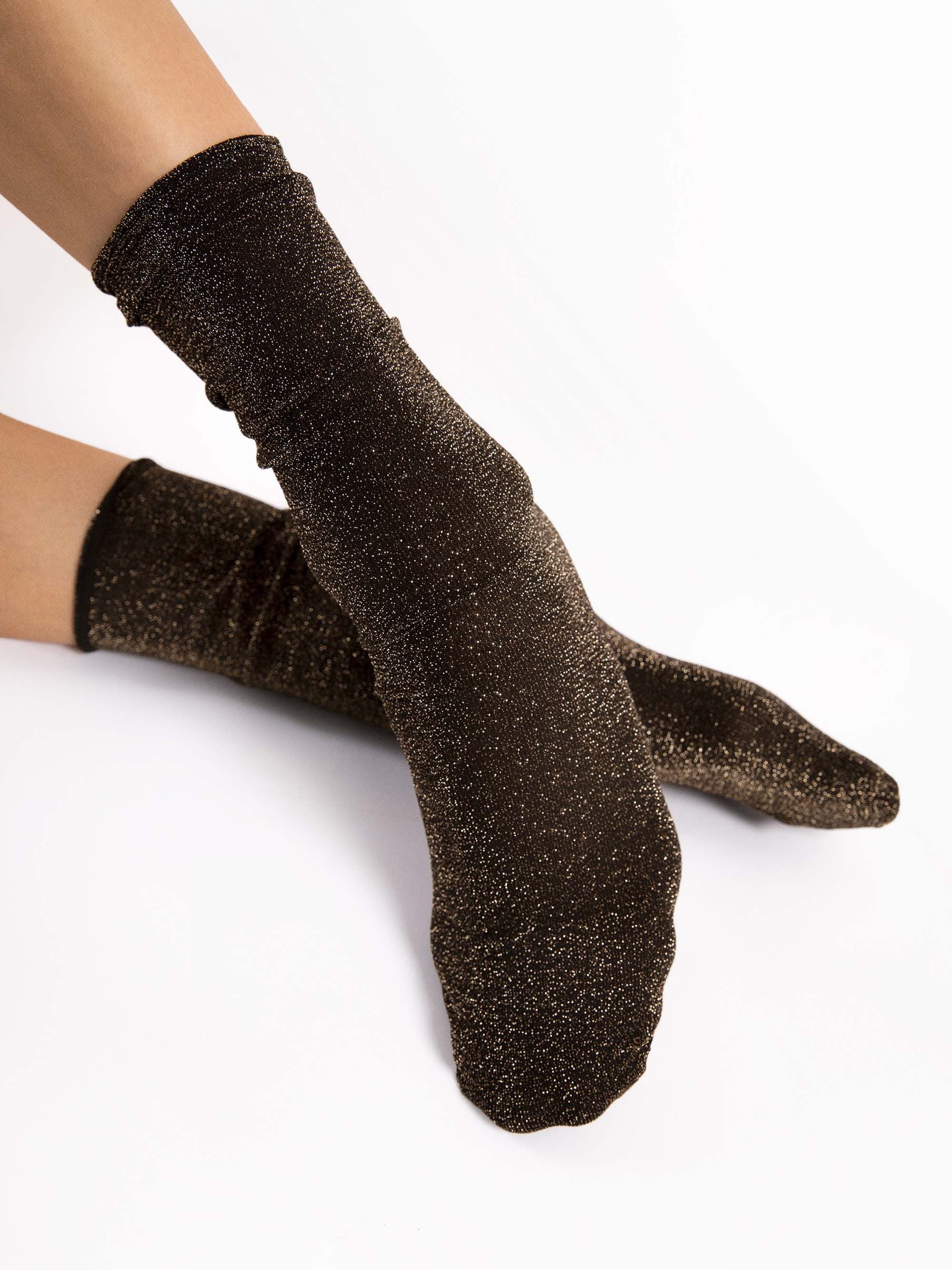 Fiore Iridescent Crew Socks – 60 Den