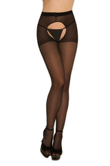 3 Pack Crotchless Pantyhose Tights – Black Assorted Styles