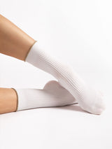 Fiore Fine Rib Crew Socks – 40 Den