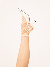 Fiore Steppe Sheer Tiger Print Ankle Socks – 15 Den
