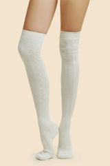 3-Pack Women's Cable Knit Over-the-Knee Socks