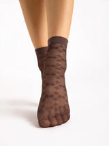 Fiore Una Oxford Pattern Ankle Socks - 20 Den