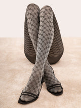 Fiore Houndstooth Pattern Tights – 30 Den