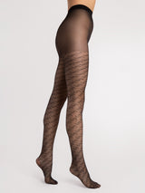 Fiore Geometric Sheer Pantyhose – 20 Den