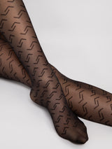 Fiore Geometric Sheer Pantyhose – 20 Den