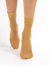 Fiore Shimmer Lurex Crew Socks – 60 Den