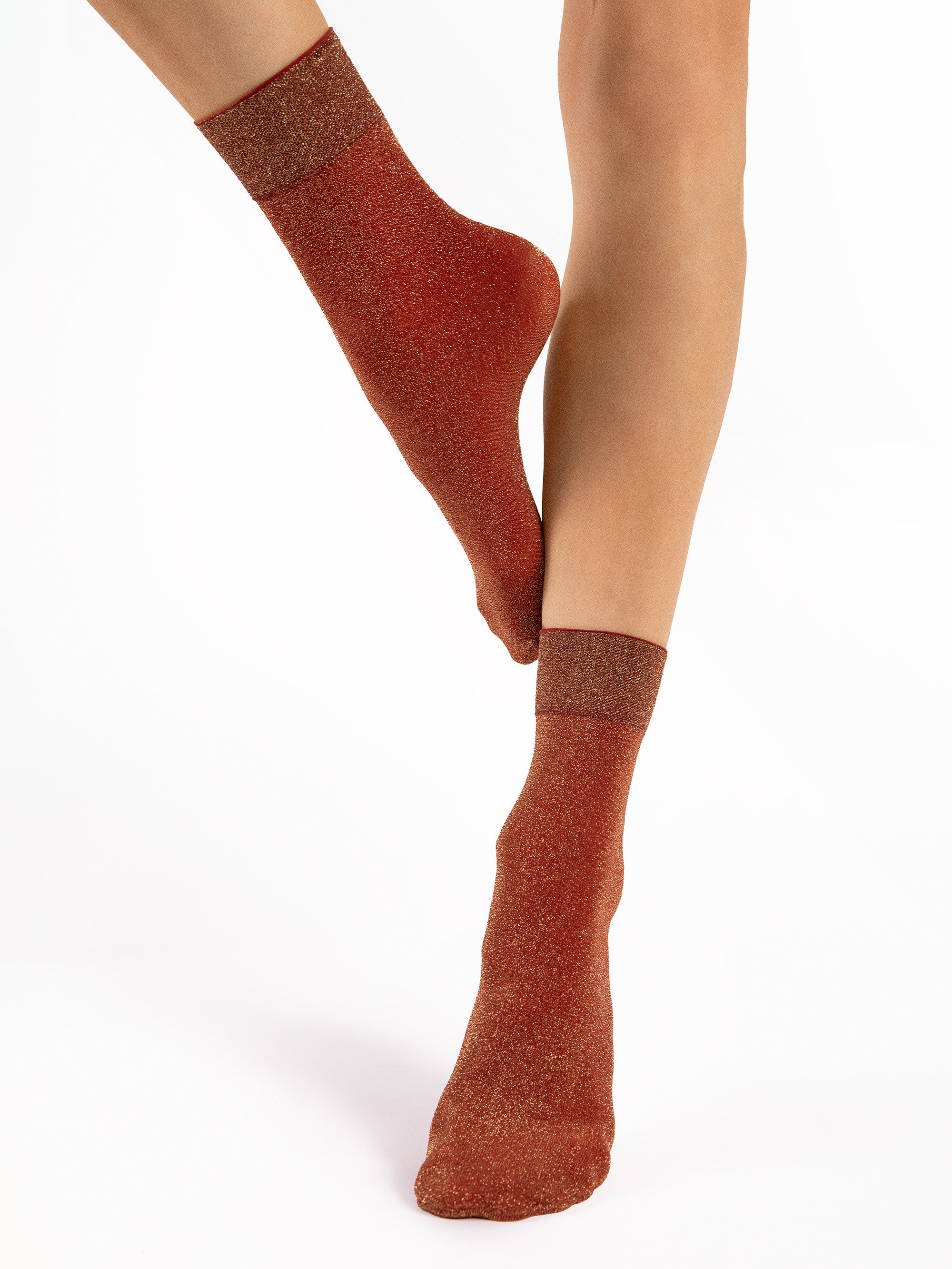 Fiore Shimmer Lurex Crew Socks – 60 Den