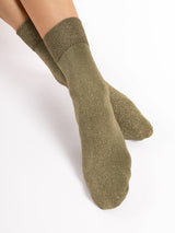 Fiore Shimmer Lurex Crew Socks – 60 Den