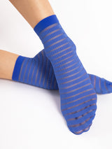 Fiore Horizontal Stripe Crew Socks – 20 Den