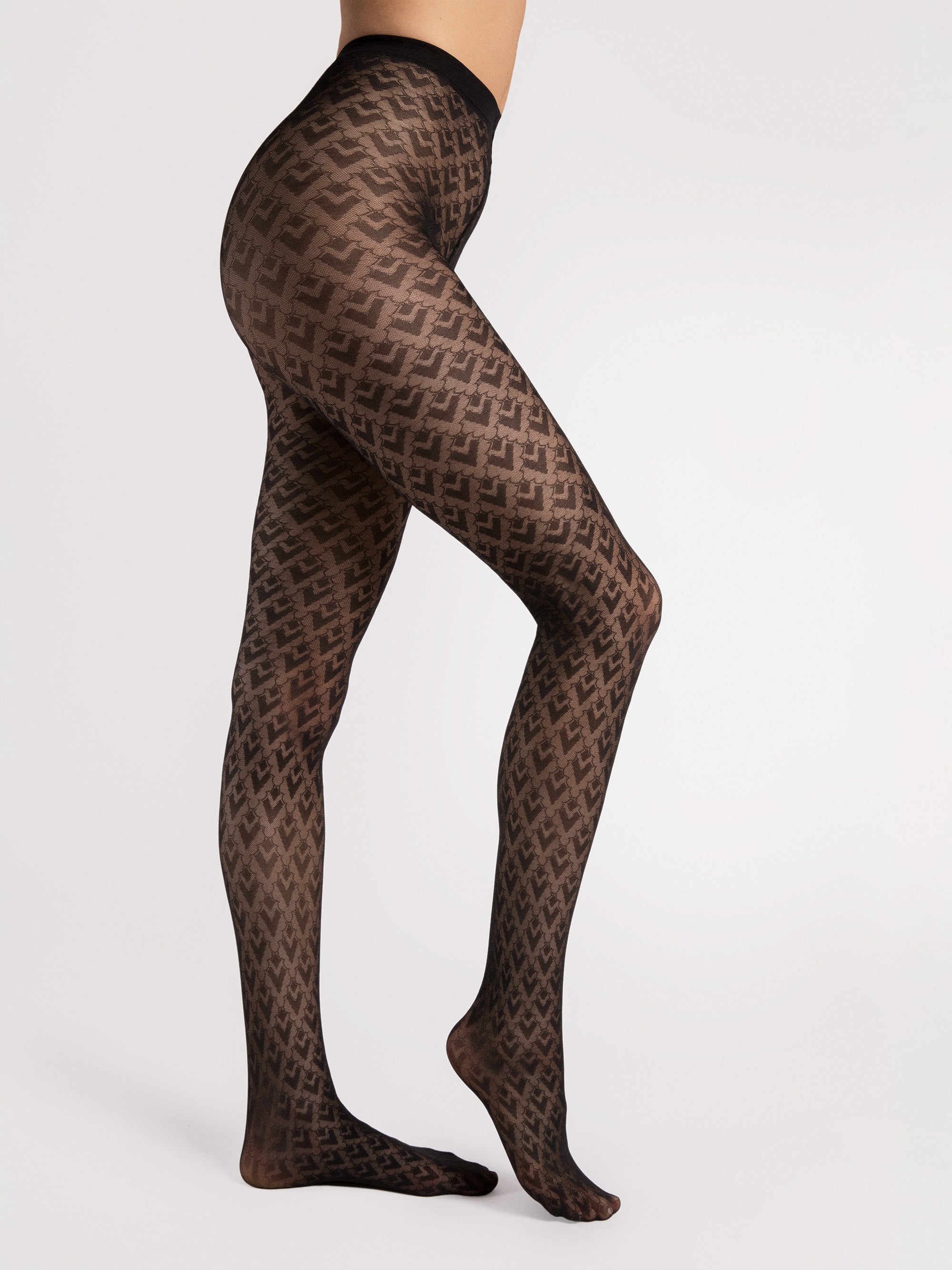 Fiore Diamond Pattern Pantyhose – 30 Den