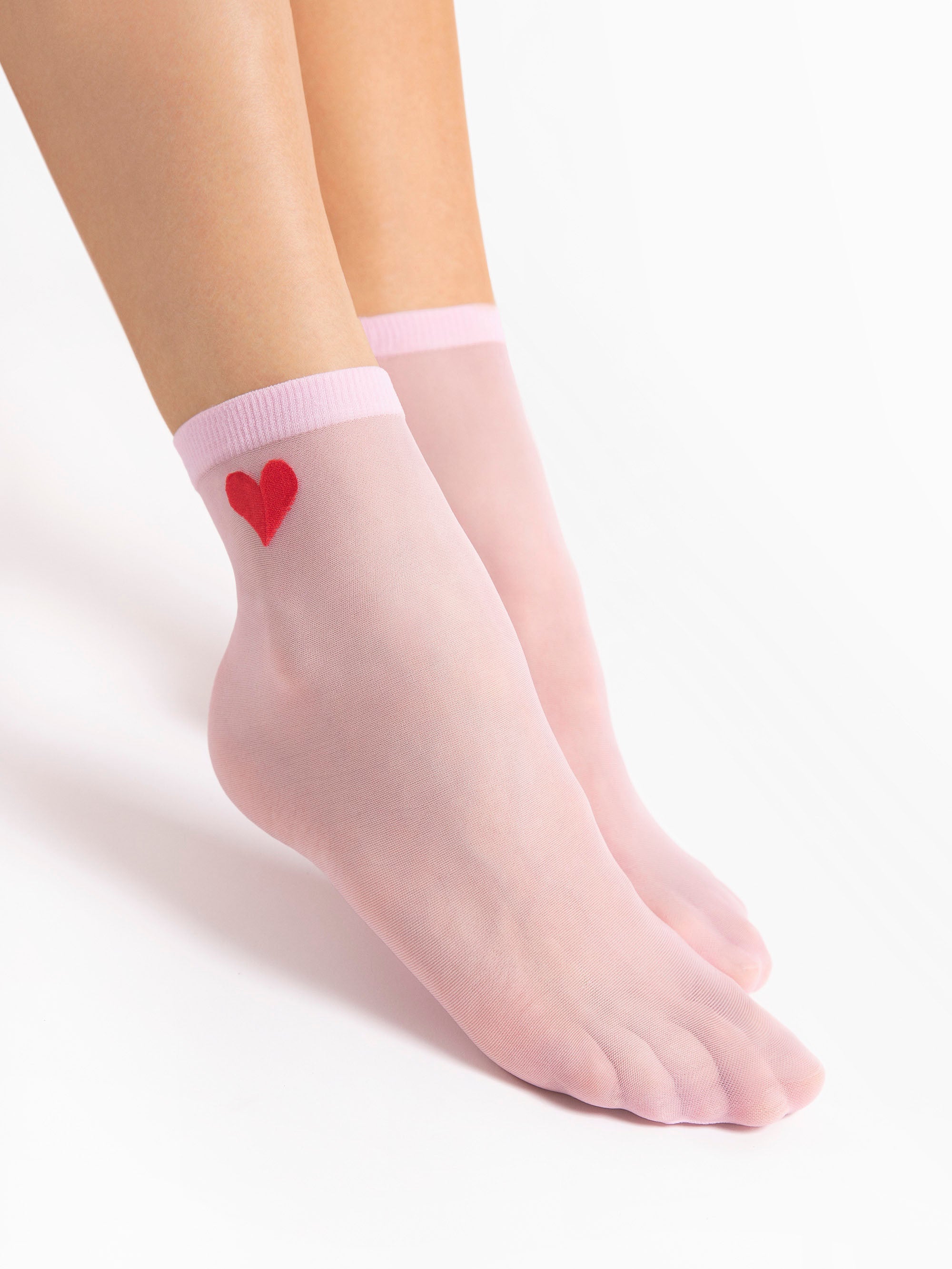 Fiore Sheer Heart Ankle Socks – 20 Den