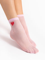 Fiore Sheer Heart Ankle Socks – 20 Den