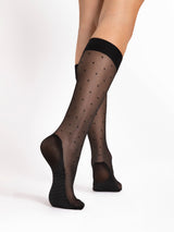 Fiore Polka Dot Massage Knee-High Socks – 20 Den