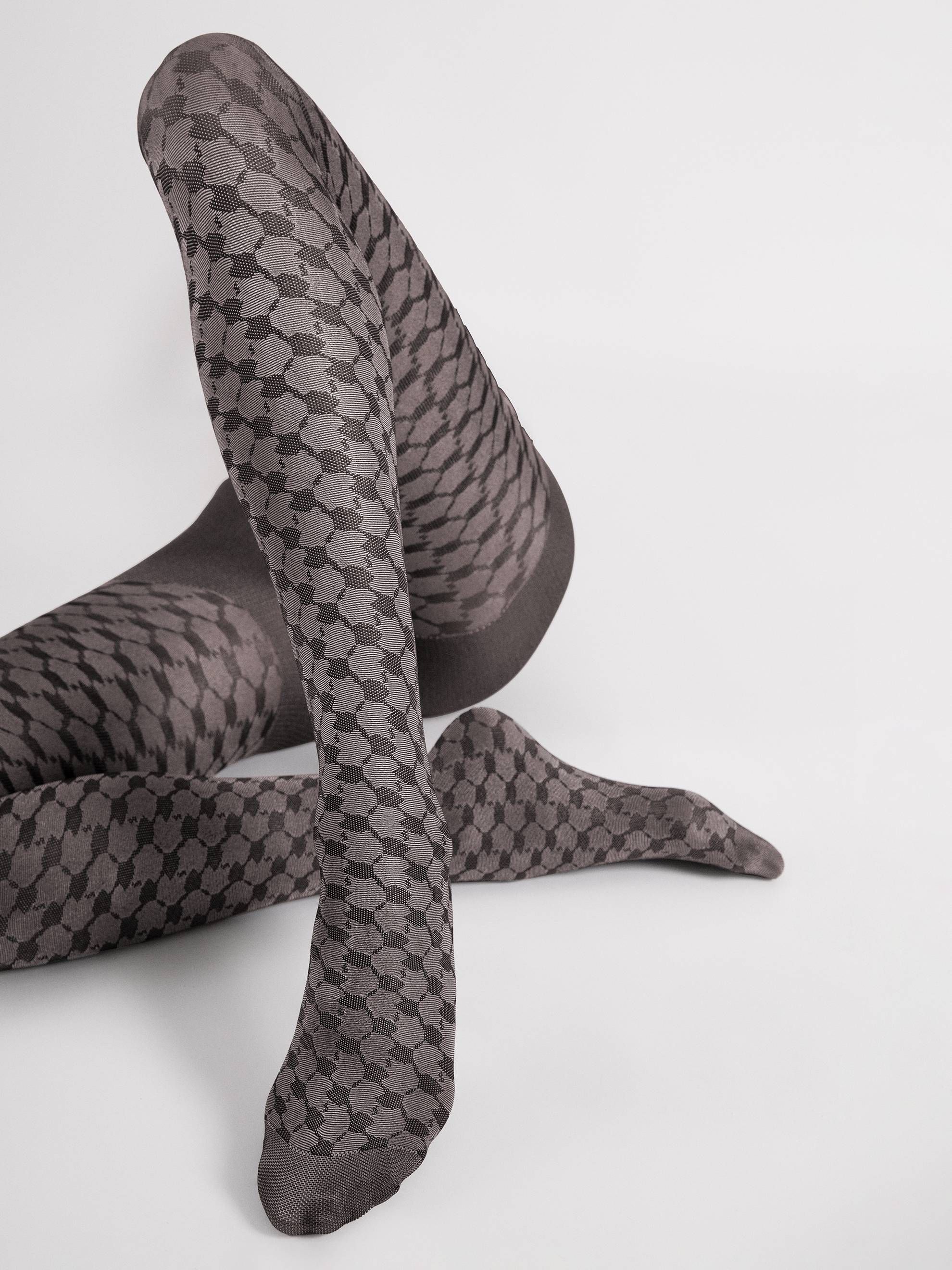 Fiore Houndstooth Pattern Tights – 30 Den