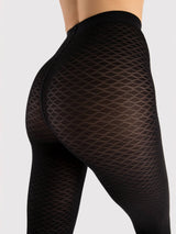 Fiore Textured Net Pattern Tights - 40 Den