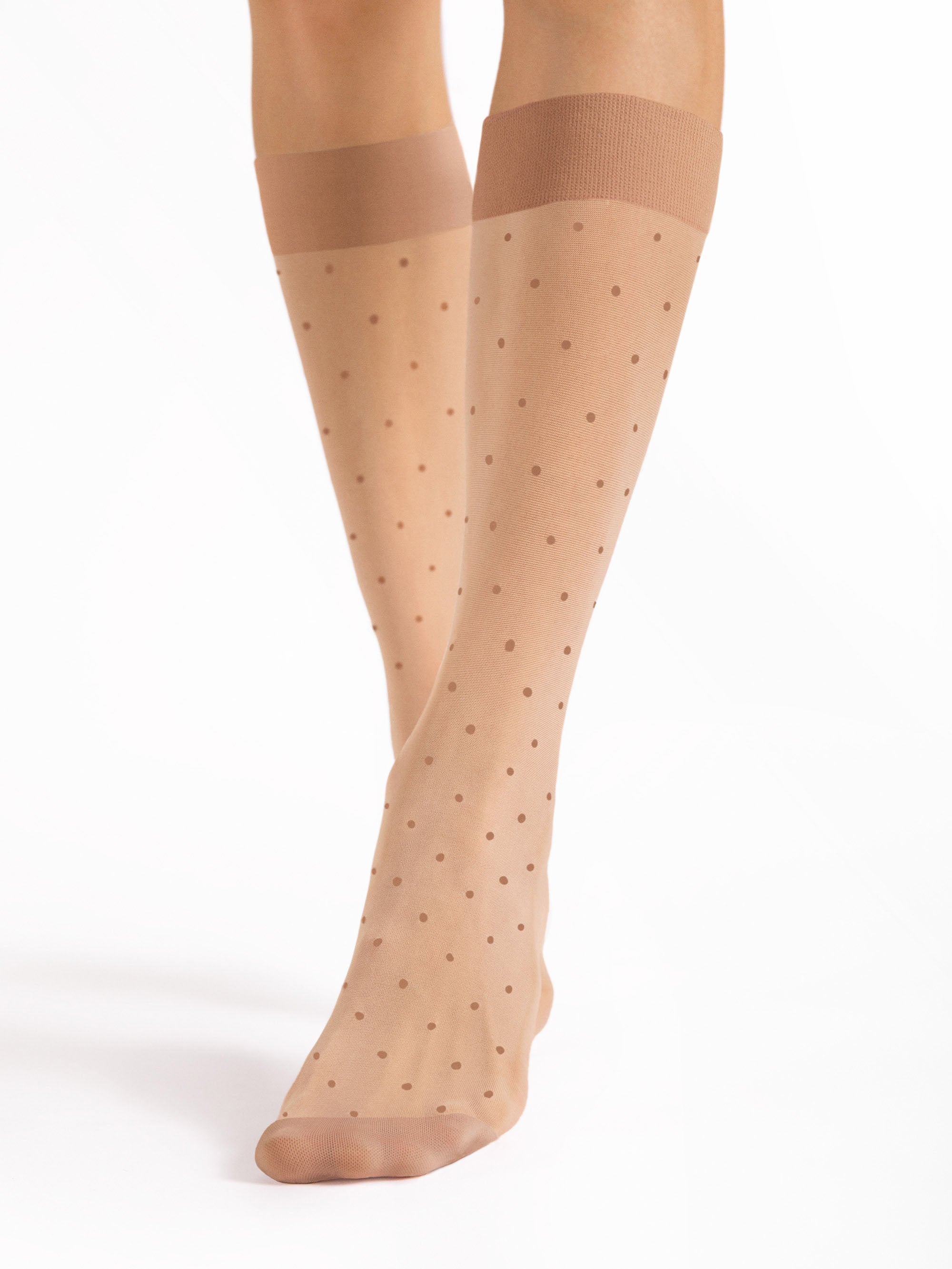Fiore Polka Dot Massage Knee-High Socks – 20 Den