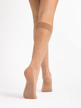 Fiore Polka Dot Massage Knee-High Socks – 20 Den