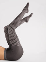 Fiore Houndstooth Pattern Tights – 30 Den