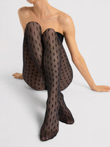 Fiore Diagonal Dot Fishnet Pantyhose – 20 Den
