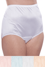 4 Pack Teri Lingerie Plain Jane Nylon Brief Panty