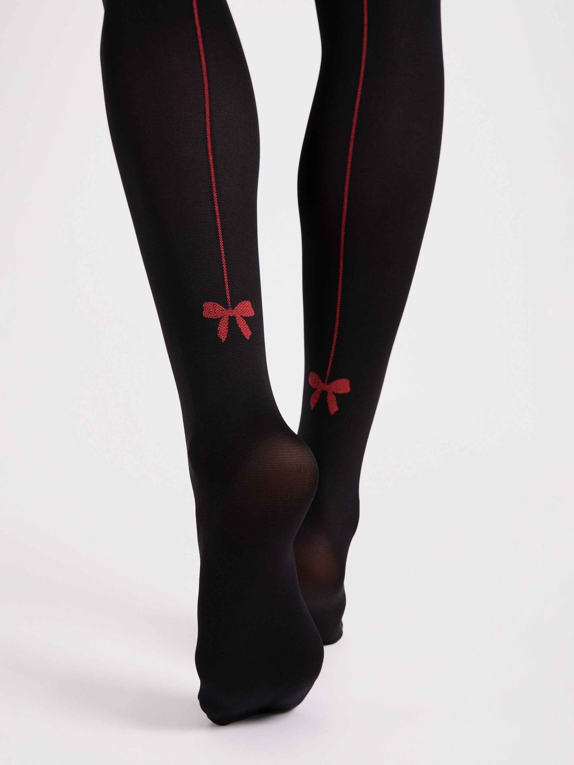 Fiore Bow Stocking-Effect Tights – 40 Den