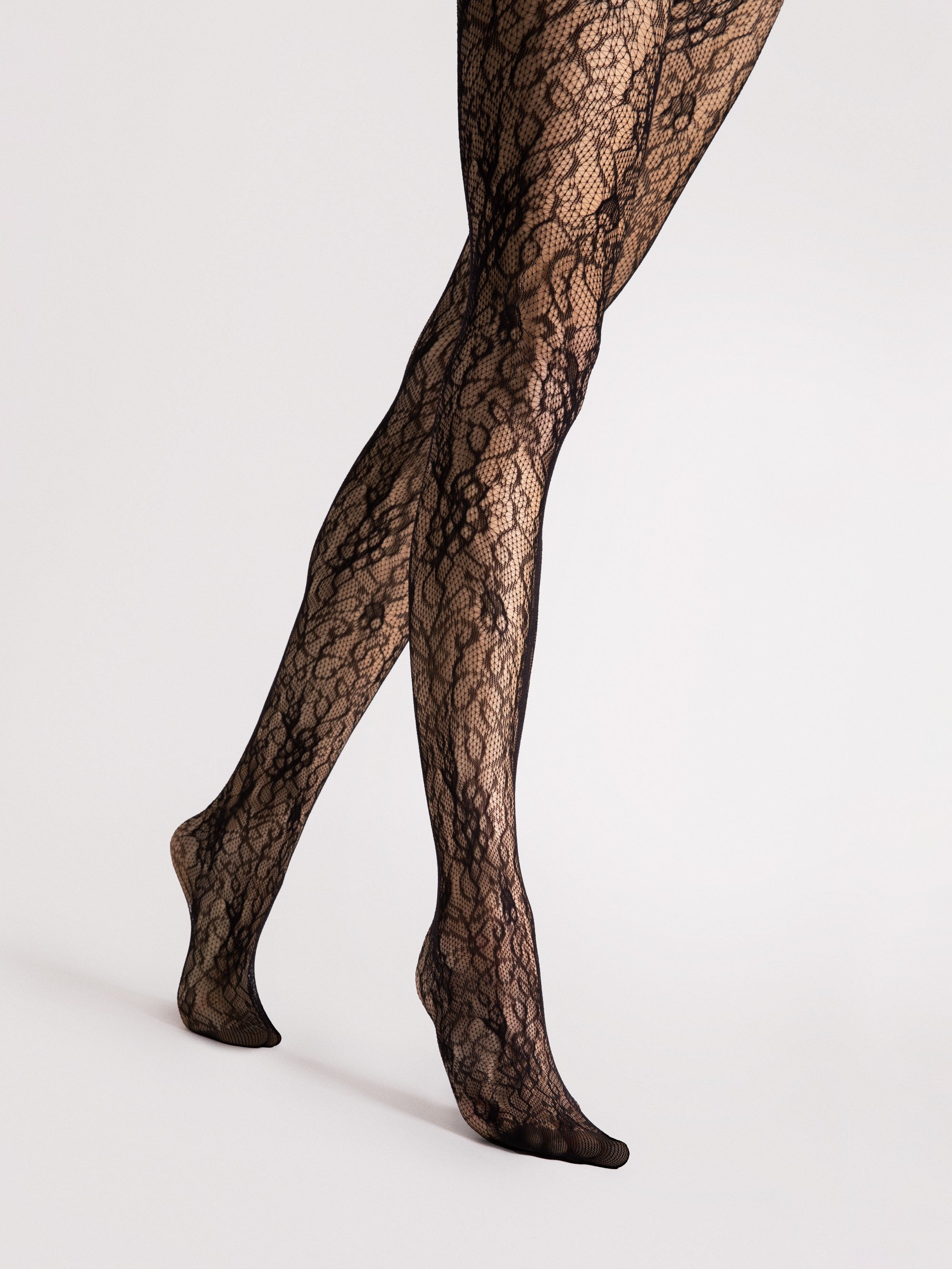 Fiore Valeria Floral Lace Pattern Pantyhose - 20 Den