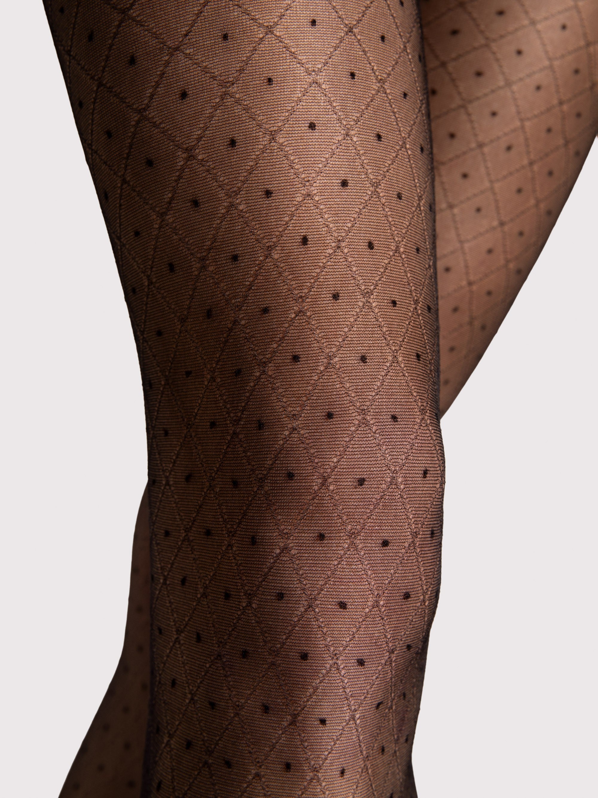 Fiore Maribel Diamond Dot Patterned Control Top Pantyhose - 20 Den
