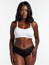 Modal Hipster with Crossed Lace Trim 3 Pack