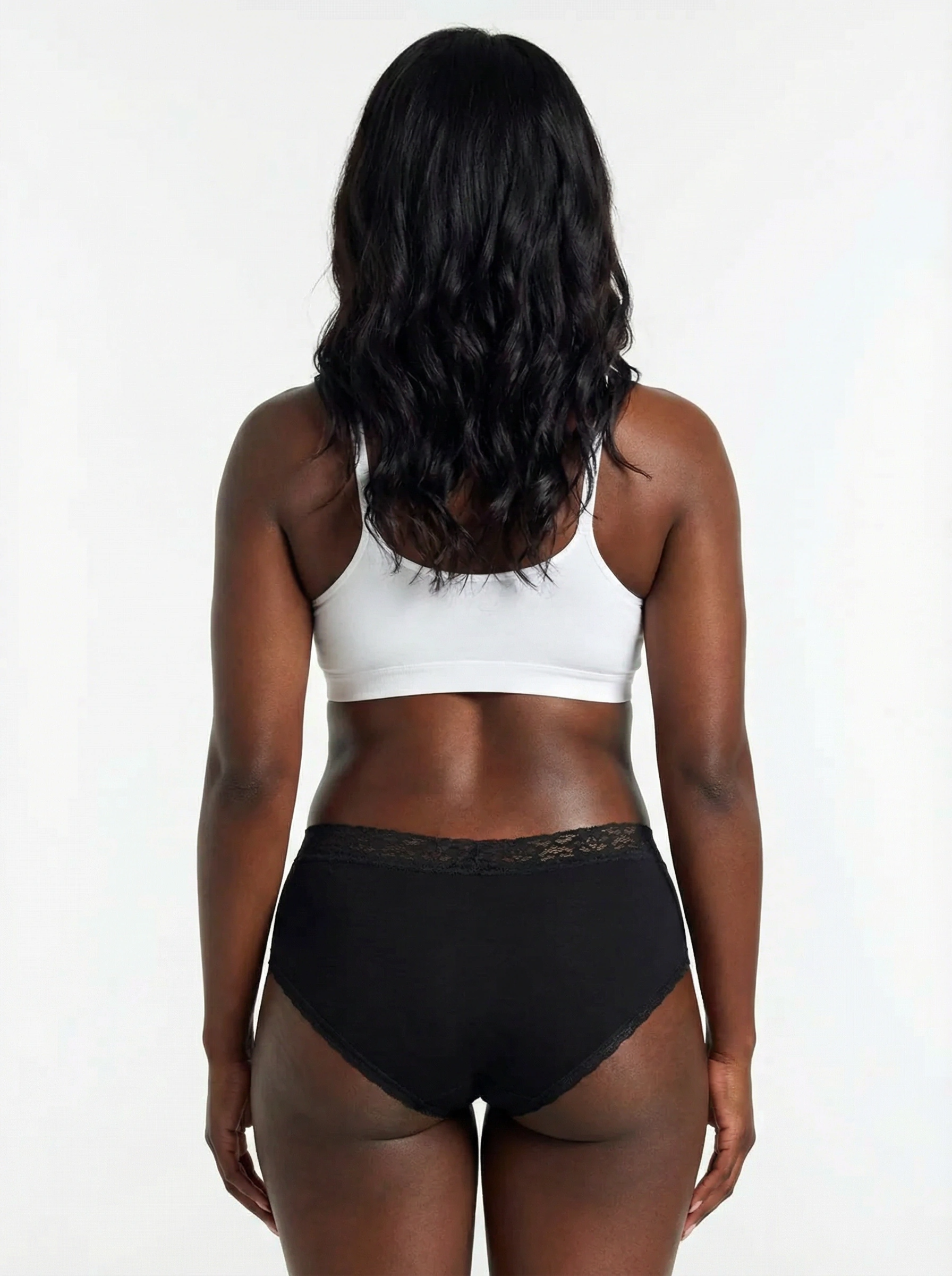 Modal Hipster with Crossed Lace Trim 3 Pack