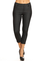 Stretchy 5-Pocket Capri Jeggings