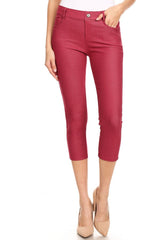 Stretchy 5-Pocket Capri Jeggings