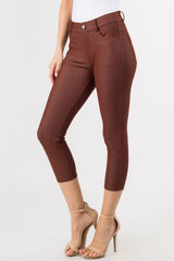 Stretchy 5-Pocket Capri Jeggings