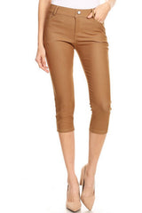 Stretchy 5-Pocket Capri Jeggings
