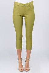 Stretchy 5-Pocket Capri Jeggings