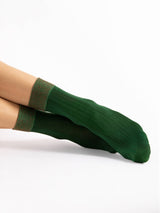 Fiore Shiny Lurex Crew Socks – 40 Den