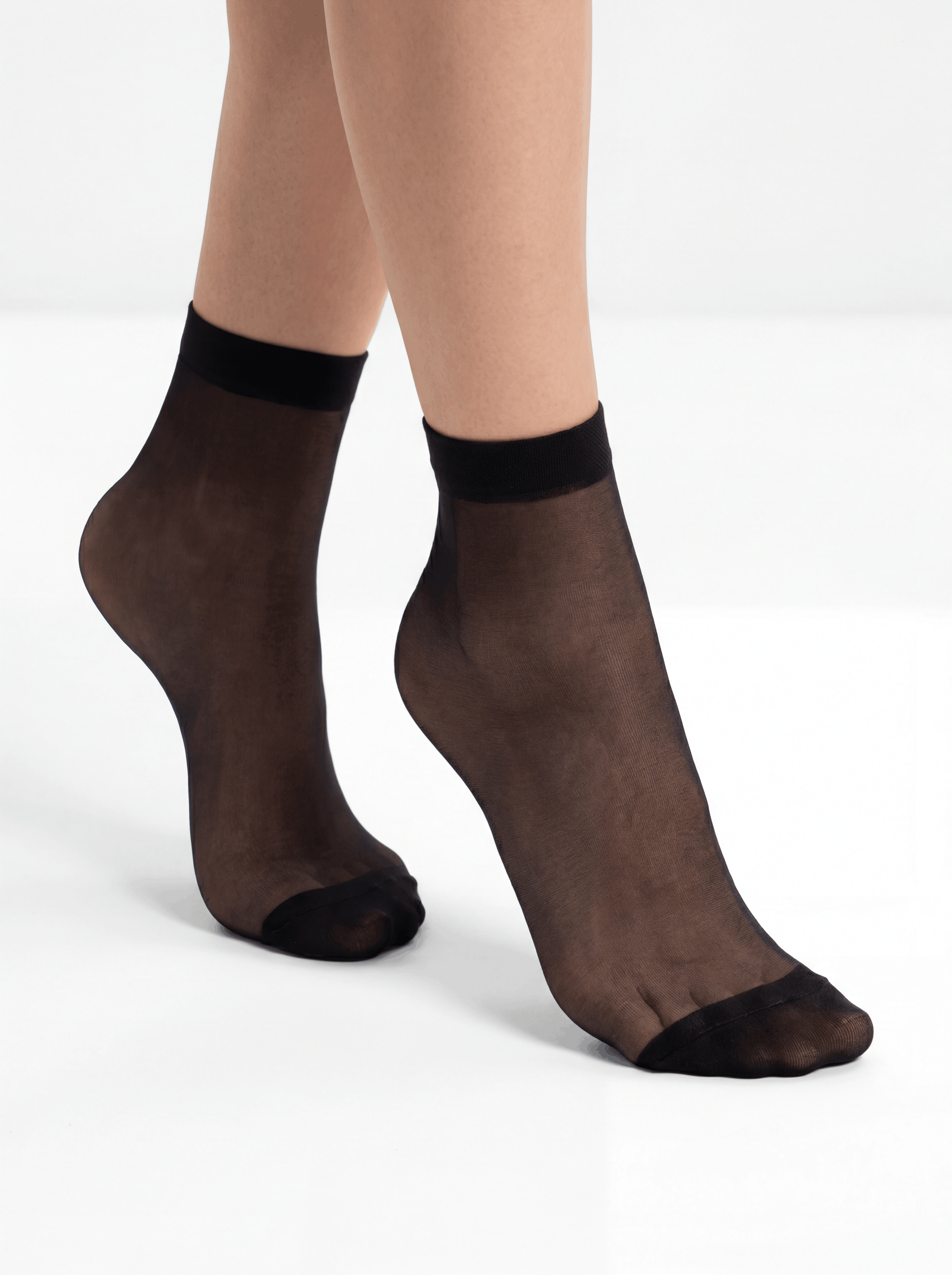 10 Pack Sheer Ankle Socks - 20 Den