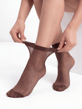 10 Pack Sheer Ankle Socks - 20 Den