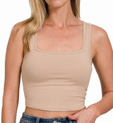 Square Neck Cropped Cami