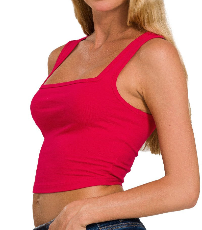 Square Neck Cropped Cami