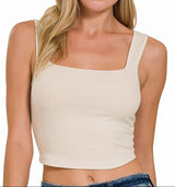 Square Neck Cropped Cami