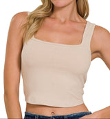 Square Neck Cropped Cami