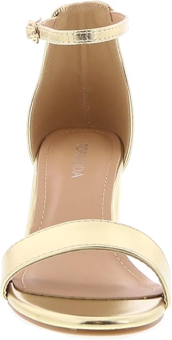 Elegant Ankle-Strap Block Heel Sandals