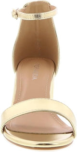 Elegant Ankle-Strap Block Heel Sandals