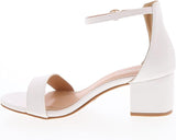 Elegant Ankle-Strap Block Heel Sandals