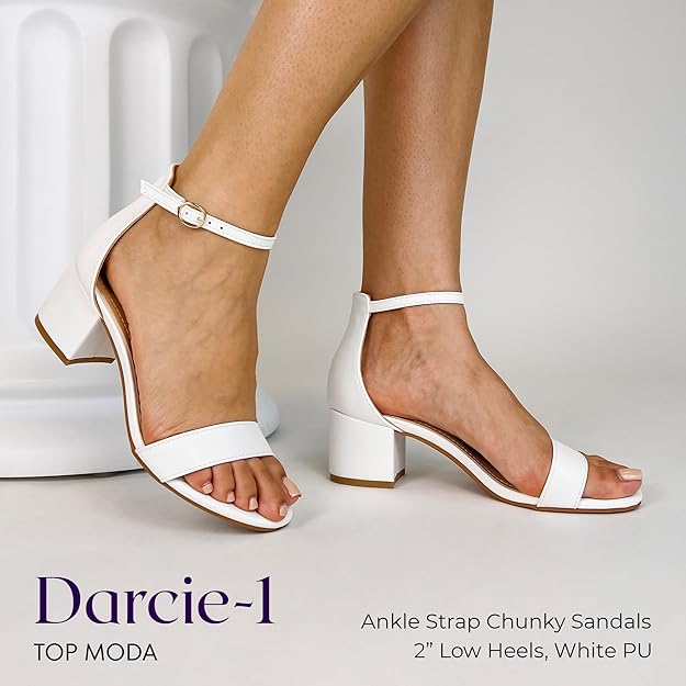Elegant Ankle-Strap Block Heel Sandals