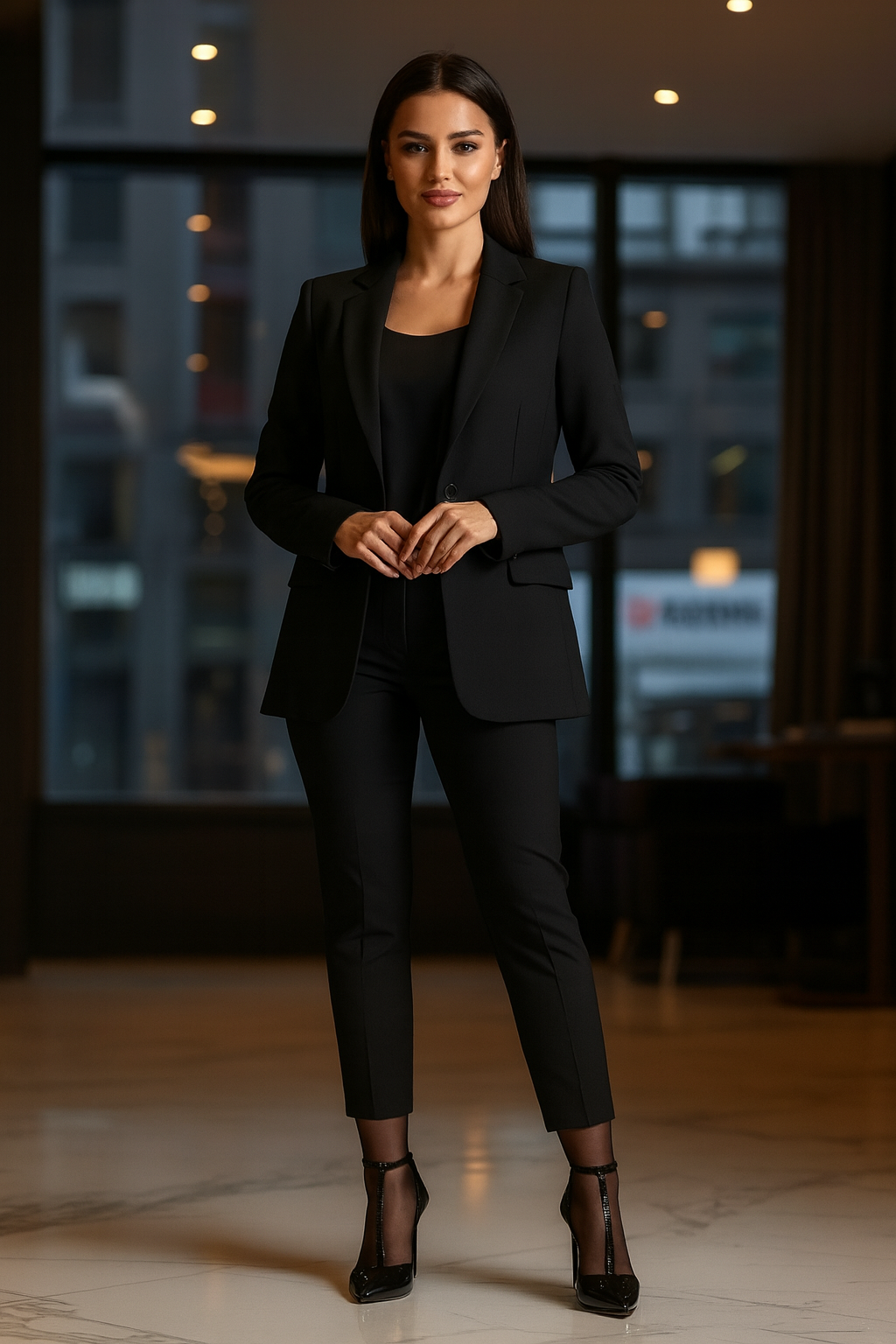 ANYA Pointed Toe T-Strap Stiletto Heel