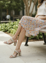 Braided Double-Strap Block Heel Sandals – Square-Toe Slip-On Heels